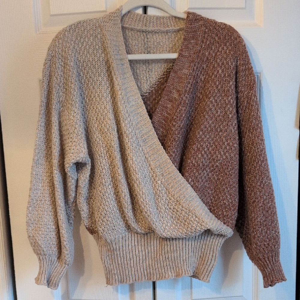 Two-Tone Knit Women Sweater